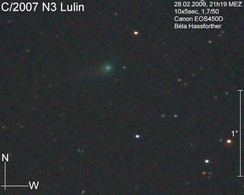 Komet Lulin, 28.02.2009