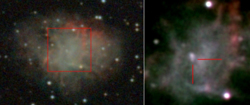 Messier 1 mit Pulsar
