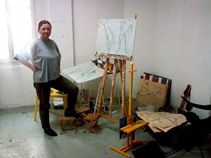 Elke im Atelier