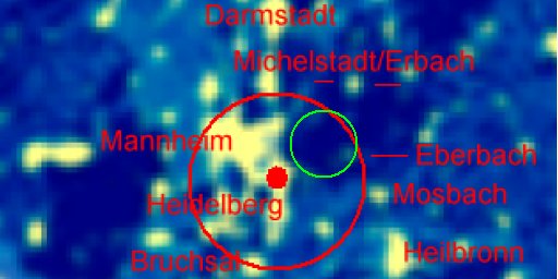 Region bei Nacht