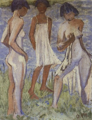 Otto Mueller - Drei Mädchen am Wasser, 1915